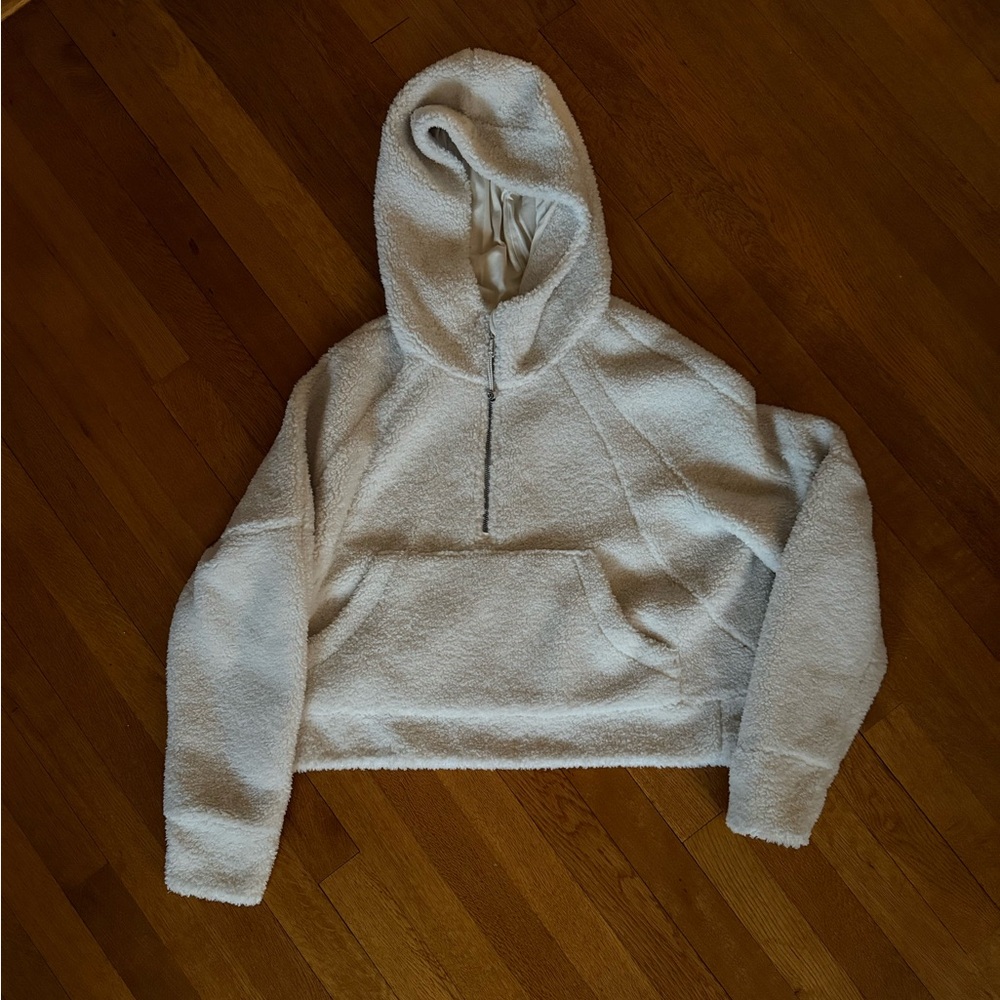 Lululemon Sherpa 1/4 zip hoodie. Ivory color.